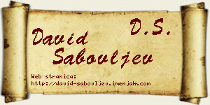 David Sabovljev vizit kartica